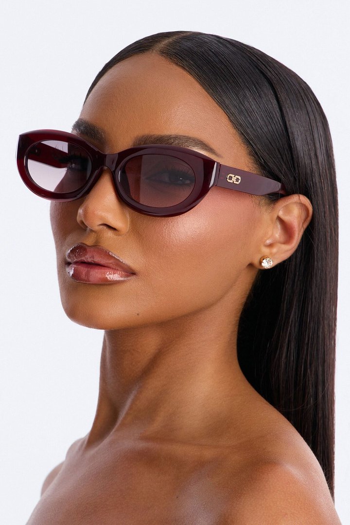Gloss Gal Sunglasses - Burgundy