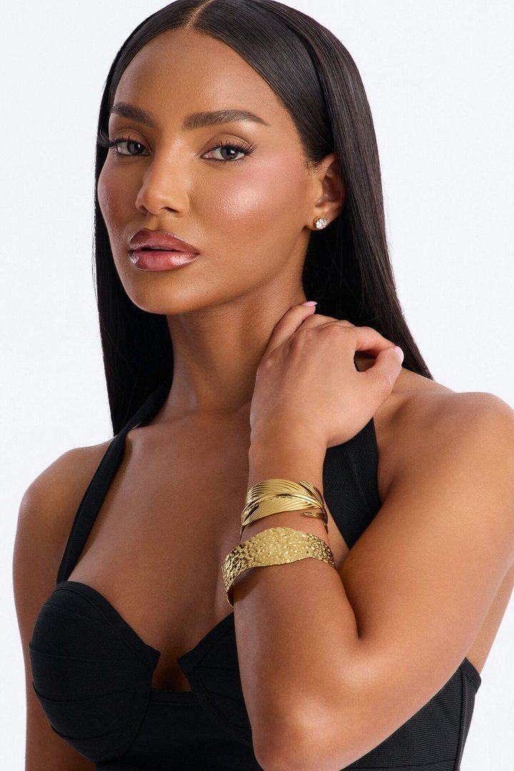 Rain Forest 2 Piece Bracelet Set - Gold