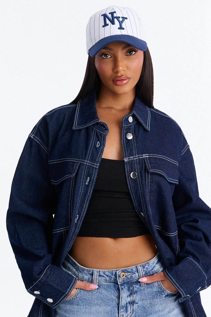 NY City Gurl Baseball Hat - Navy/combo