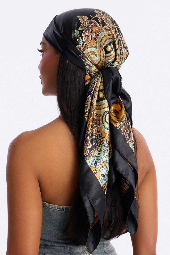 Sunny Shade Head Scarf - Brown/combo