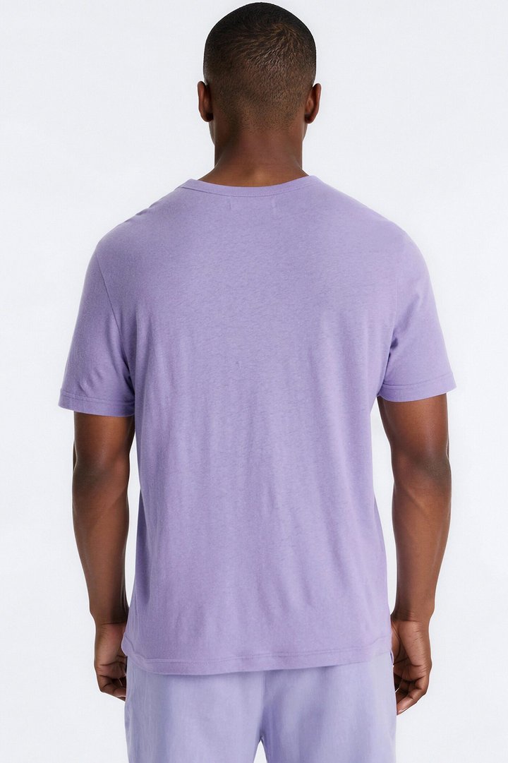 Bahamas Linen Crew Tee - Lavender