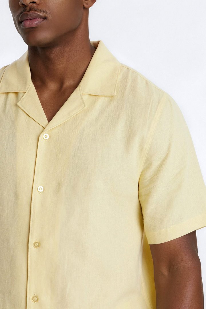 Bahamas Linen Shirt - Butter Yellow