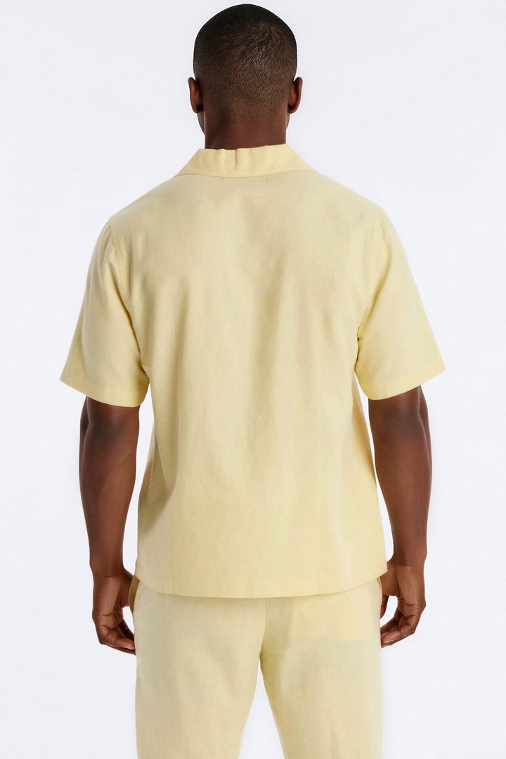Bahamas Linen Shirt - Butter Yellow