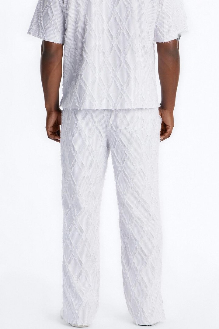 Straight Sahara Stripe Pant - White