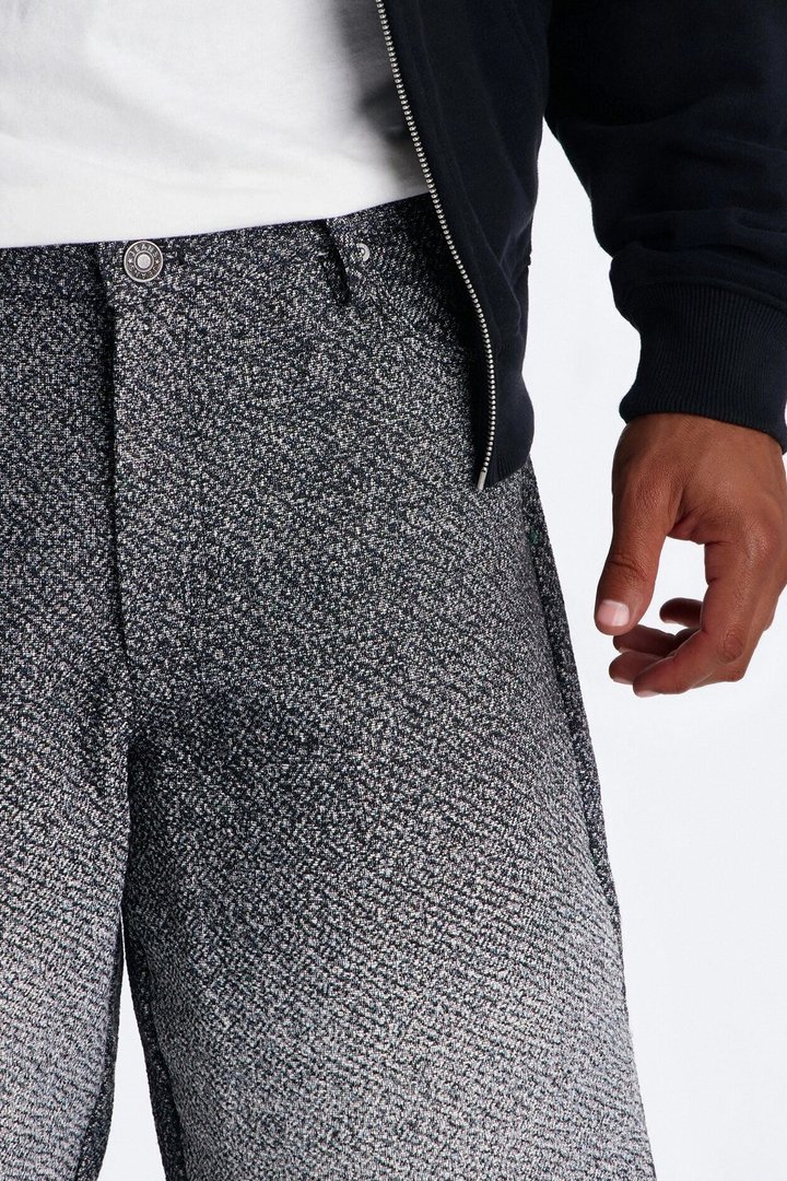 Baggy Tapestry Denim Short - Grey