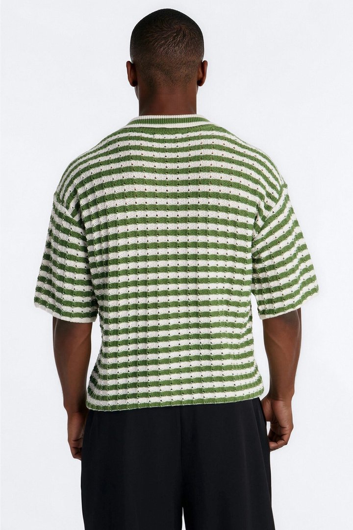 Relaxed Regatta Stripe Polo - Green