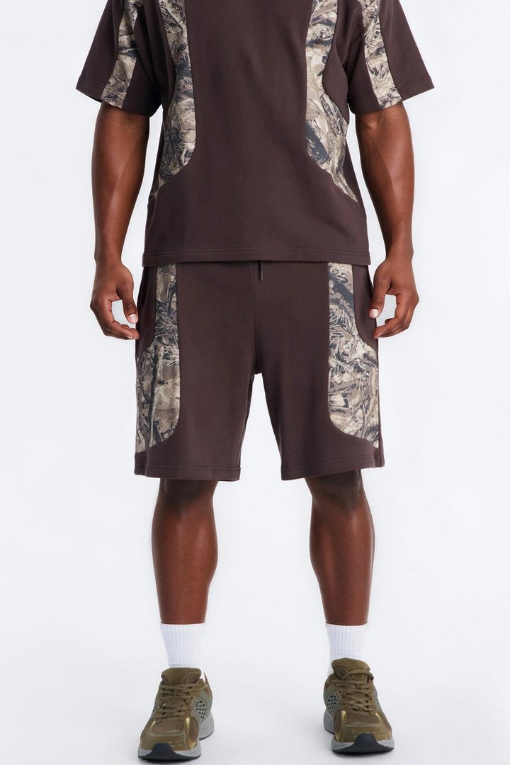 Camo Paneled Sweatshort - Camouflage