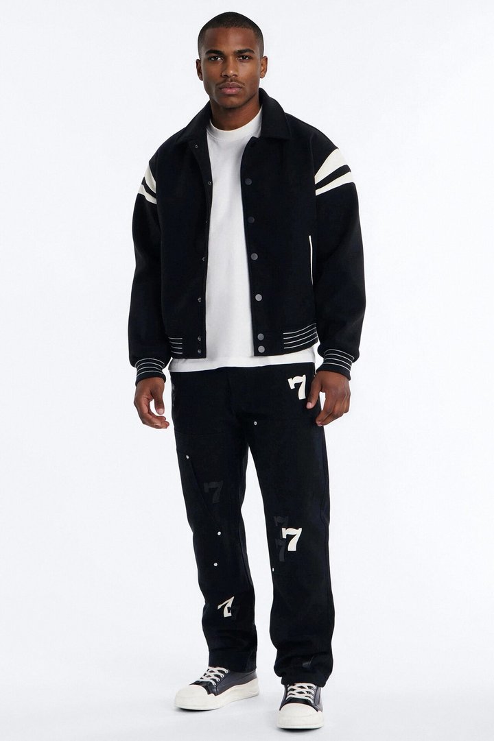 Straight Angel Numbers Pant - Black