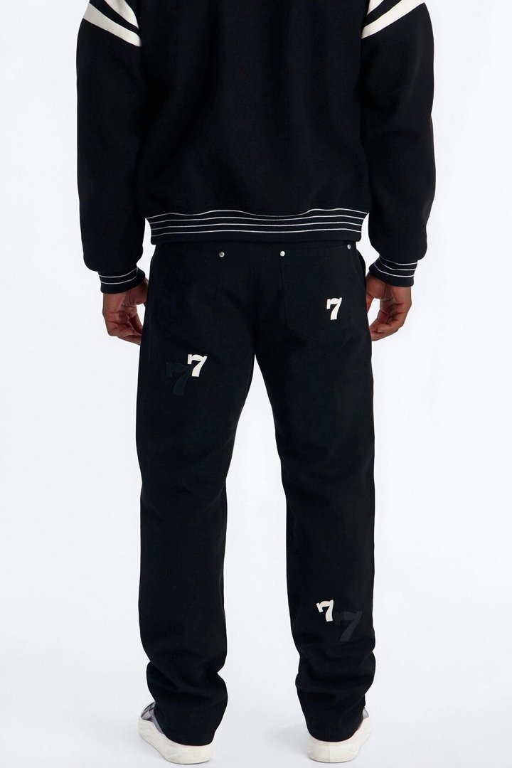 Straight Angel Numbers Pant - Black