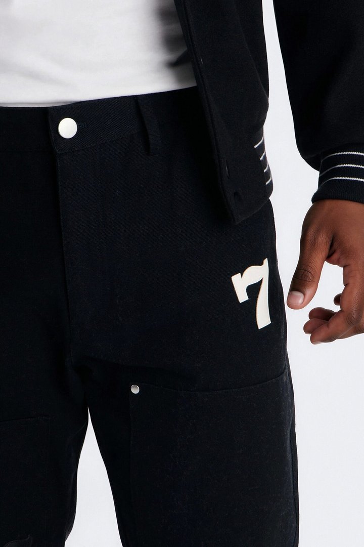 Straight Angel Numbers Pant - Black