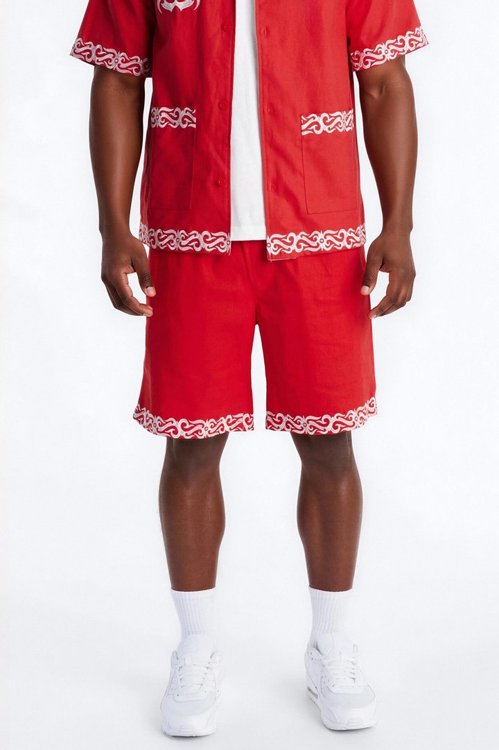 Relaxed Coastal Isla Short - Red