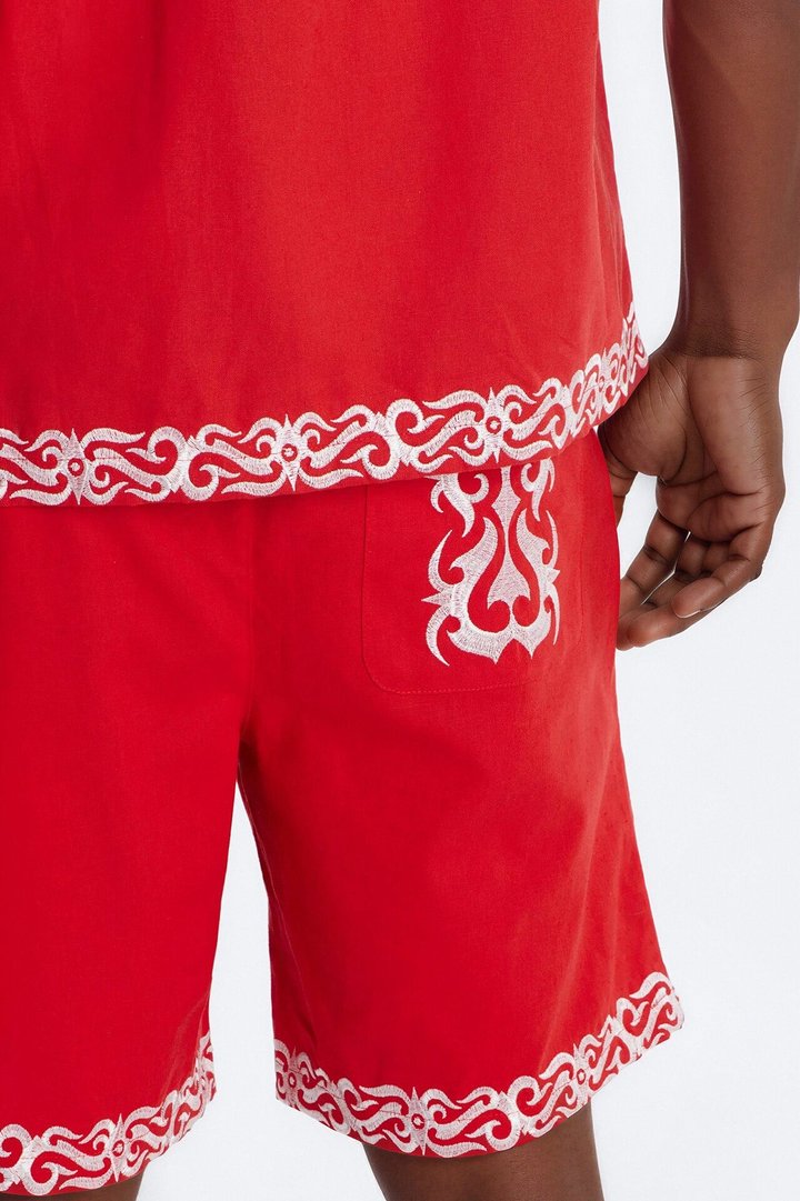 Relaxed Coastal Isla Short - Red