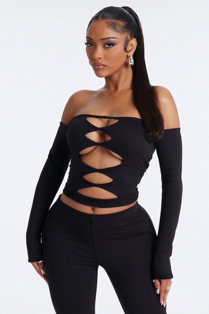 Bianca Matte Form Double Lined Pant Set - Black