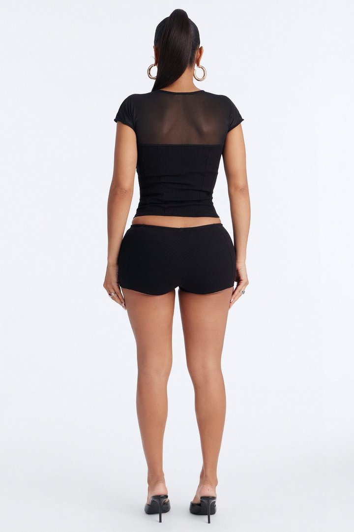 Scarlett Snatched Micro Mini Short Set - Black