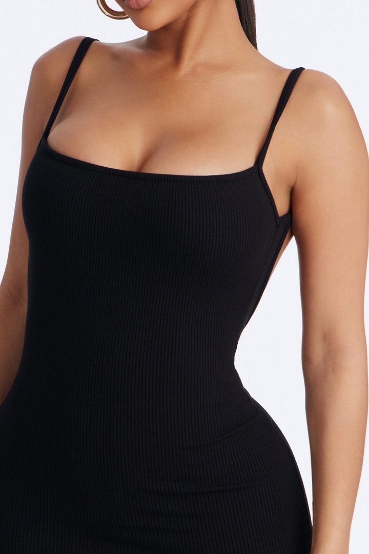 Chelsea Snatched Mini Dress - Black