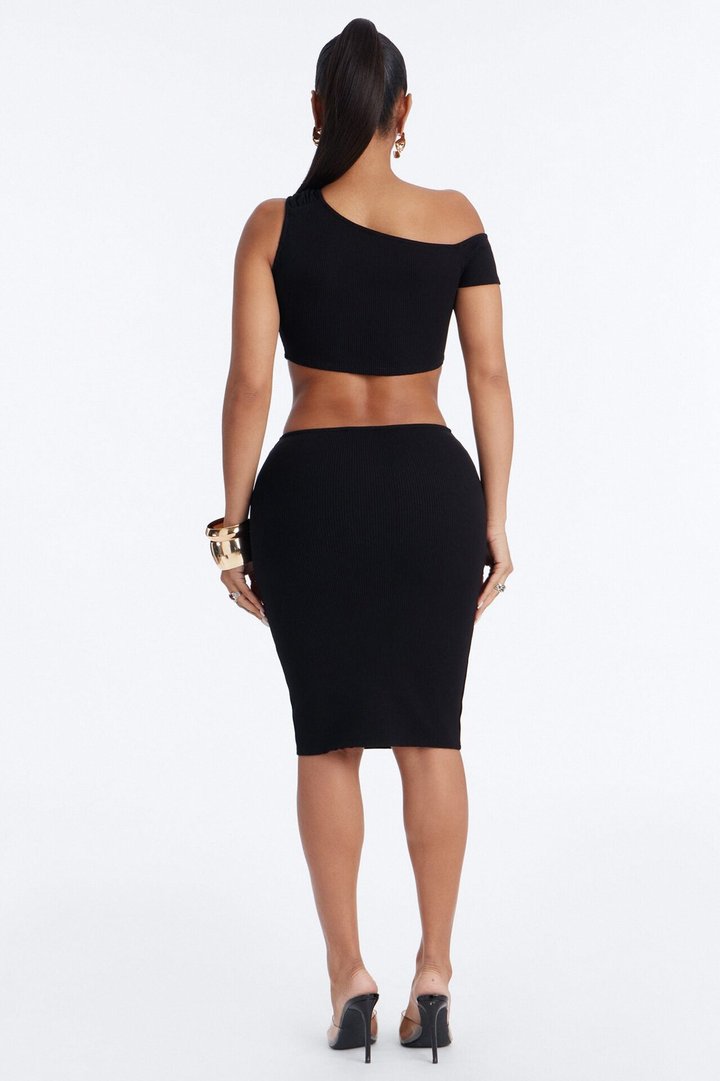 Scarlett Snatched Low Rise Skirt Set - Black