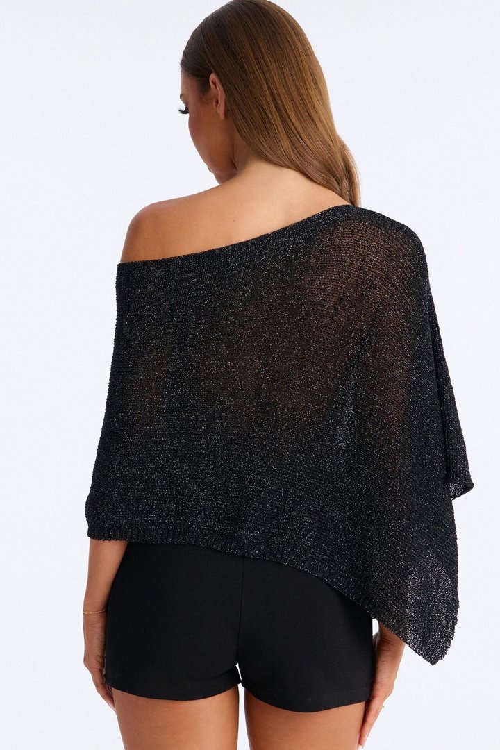 Sunkissed Mesh Poncho - Black