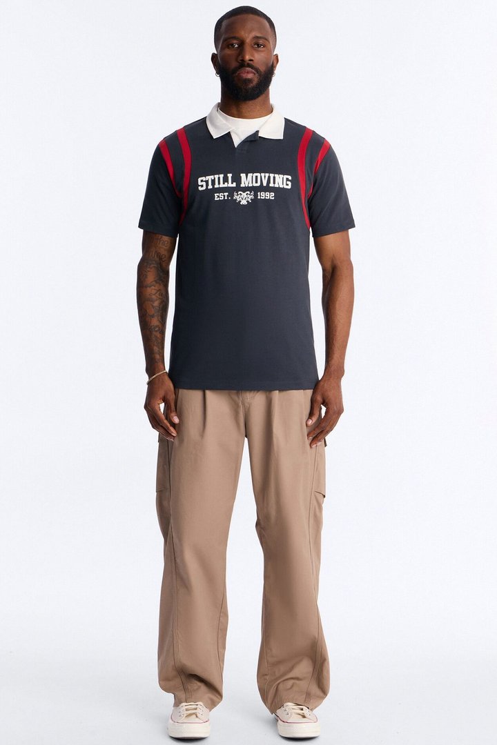 Relaxed Still Moving Polo - Black
