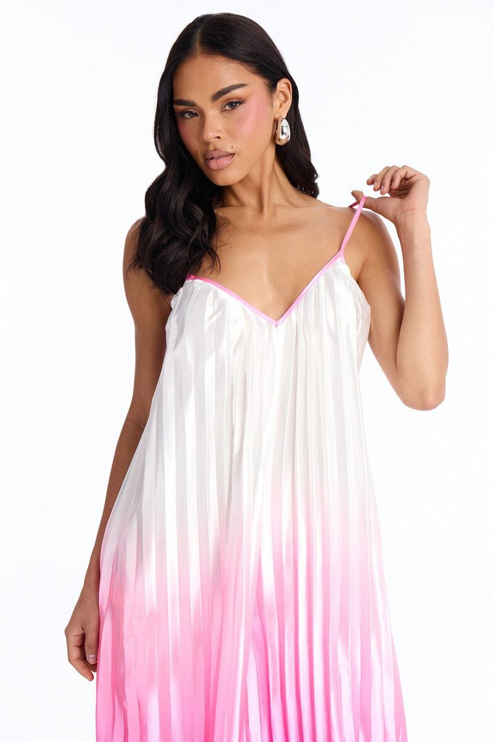 Paige Satin Ombre Wide Leg Jumpsuit - Pink