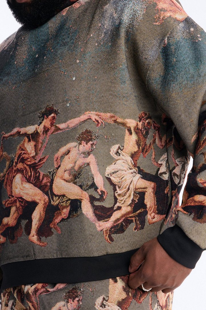 Snakes On The Plains Tapestry Oversized Hoodie - Multi Color