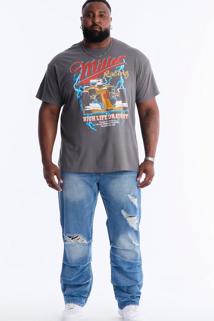 Miller Racing High Life Draught Short Sleeve Tee - Charcoal