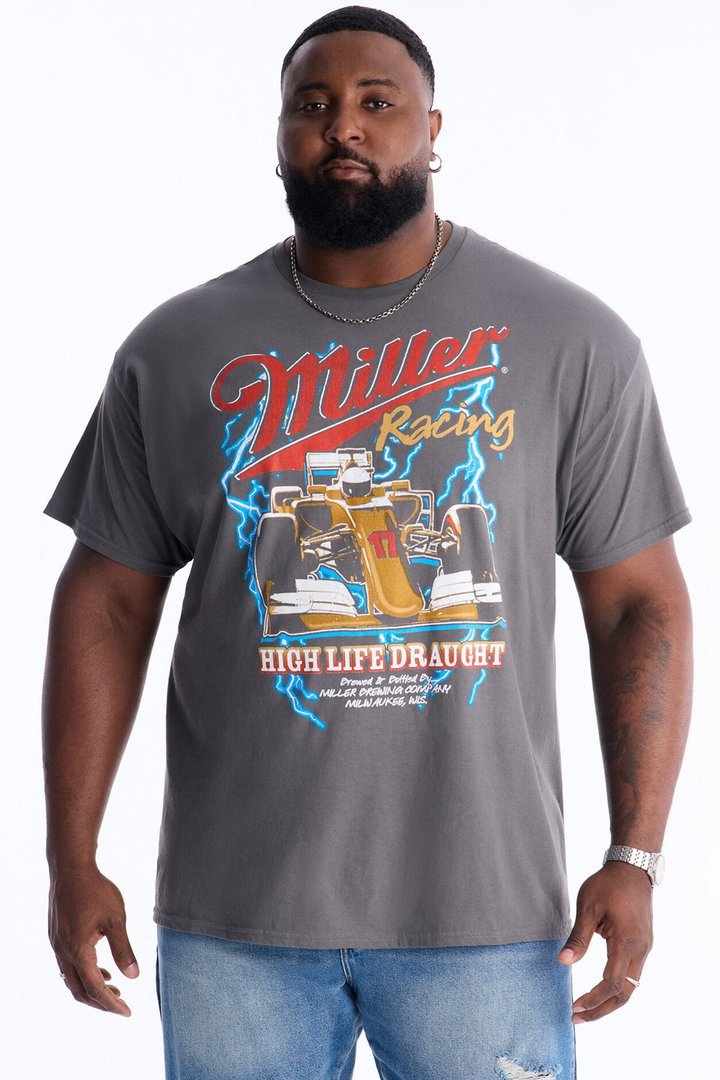 Miller Racing High Life Draught Short Sleeve Tee - Charcoal