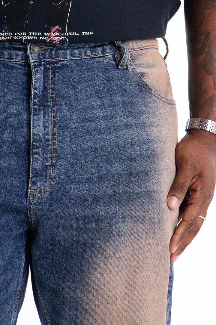 Stacked Slim Flare Easy Going Slit Jean - Medium Blue Wash