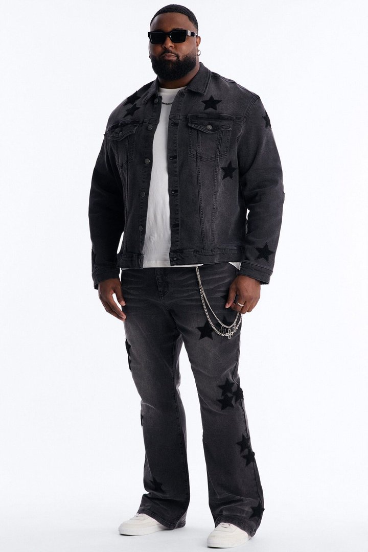 Stellar Denim Trucker Jacket - Black Wash