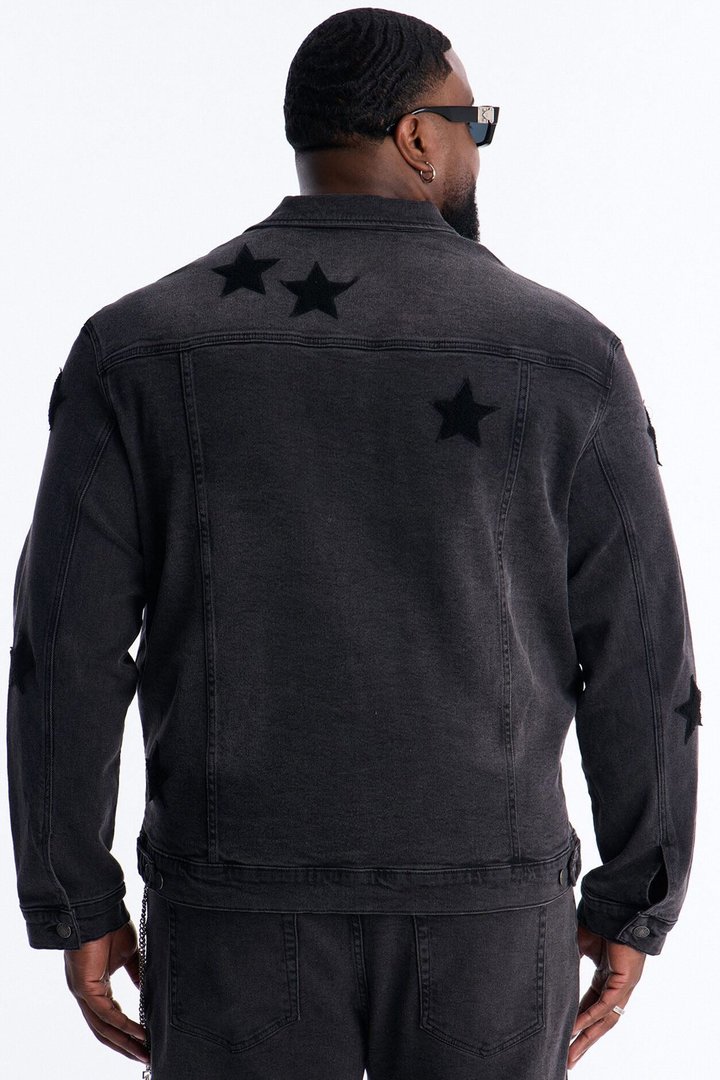 Stellar Denim Trucker Jacket - Black Wash