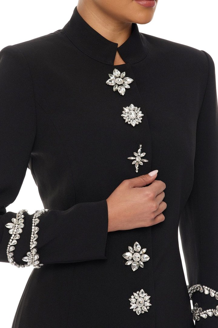 Billie Rhinestone Pant Set - Black