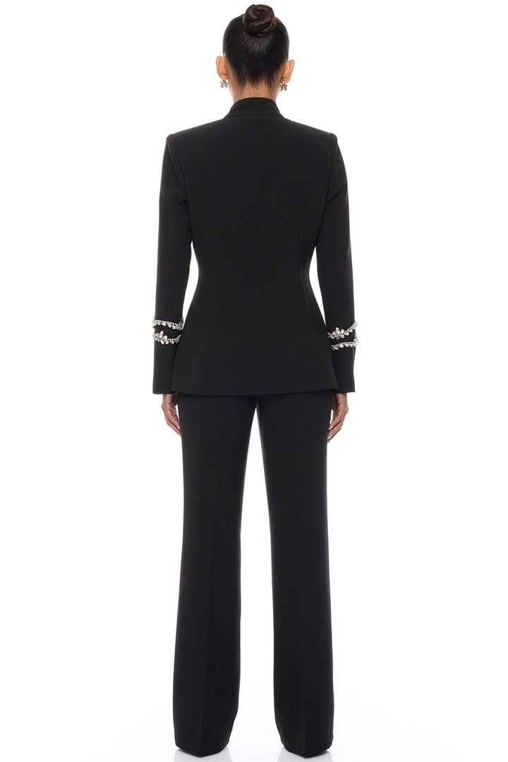 Billie Rhinestone Pant Set - Black