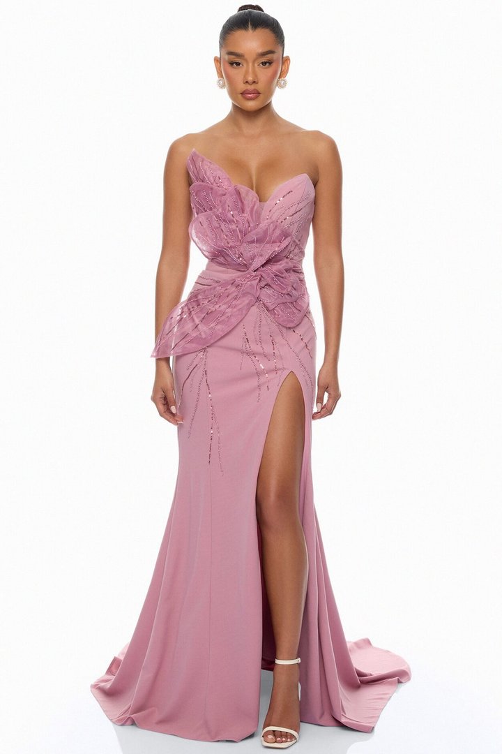 Katie Embellished Gown - Mauve
