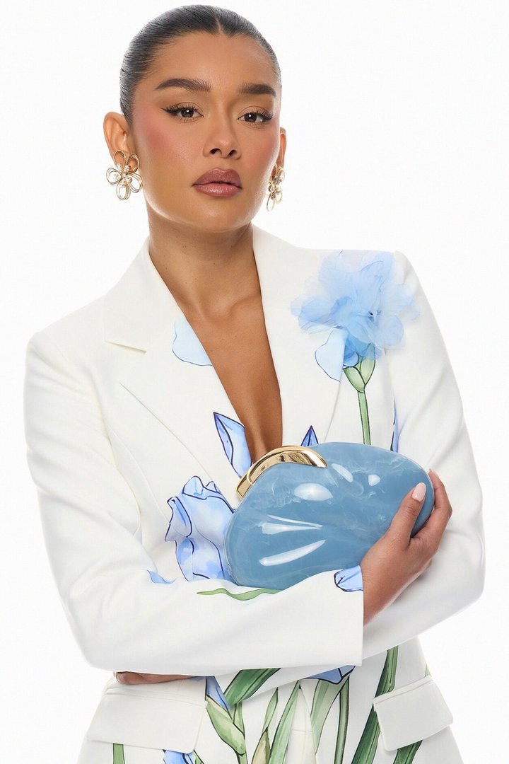 Aphrodite's Shell Clutch - Blue