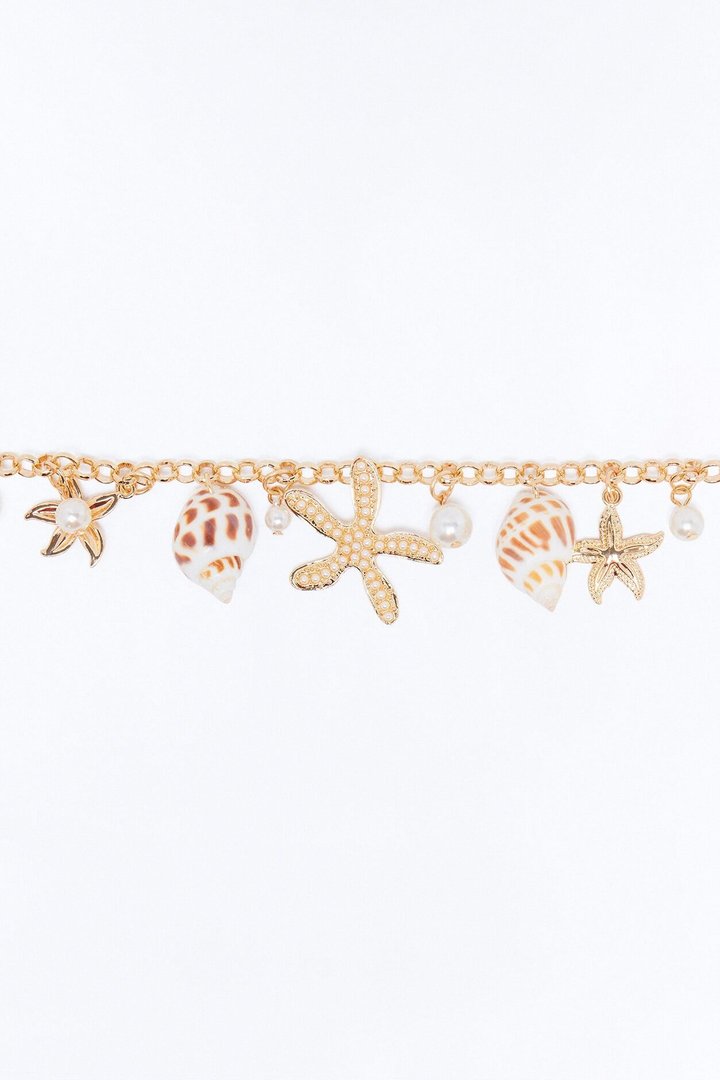 Looking At These Waves Charm Chain Belt - Gold