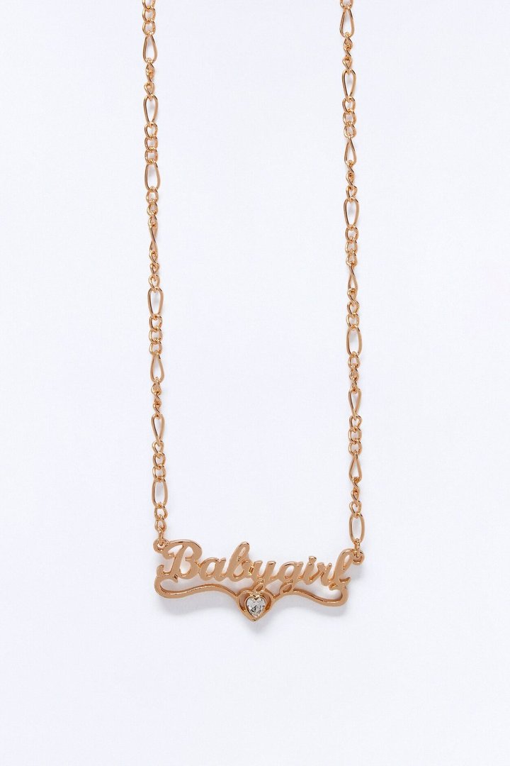 Mini Babygirl Necklace - Gold