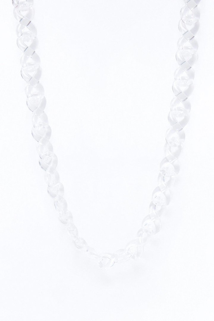 Thick Clear Infinity Chain Necklace - Clear