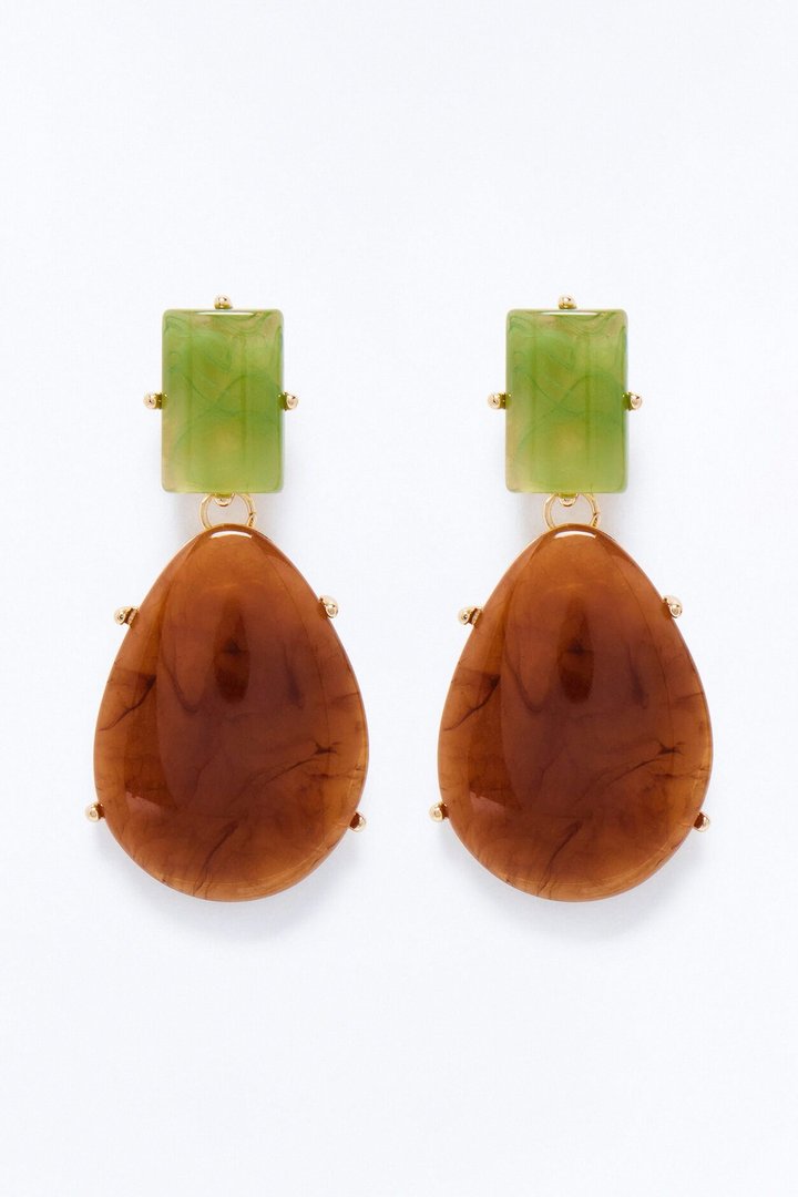 Cabo Escape Drop Earrings - Brown/combo