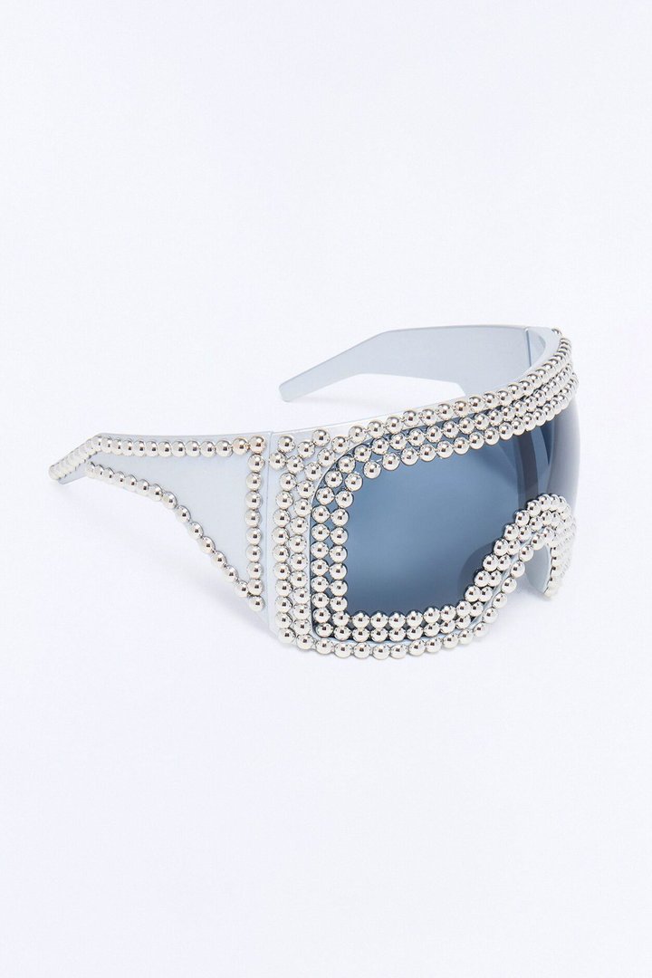 Back Stage Rave Sunglasses - Black/Silver