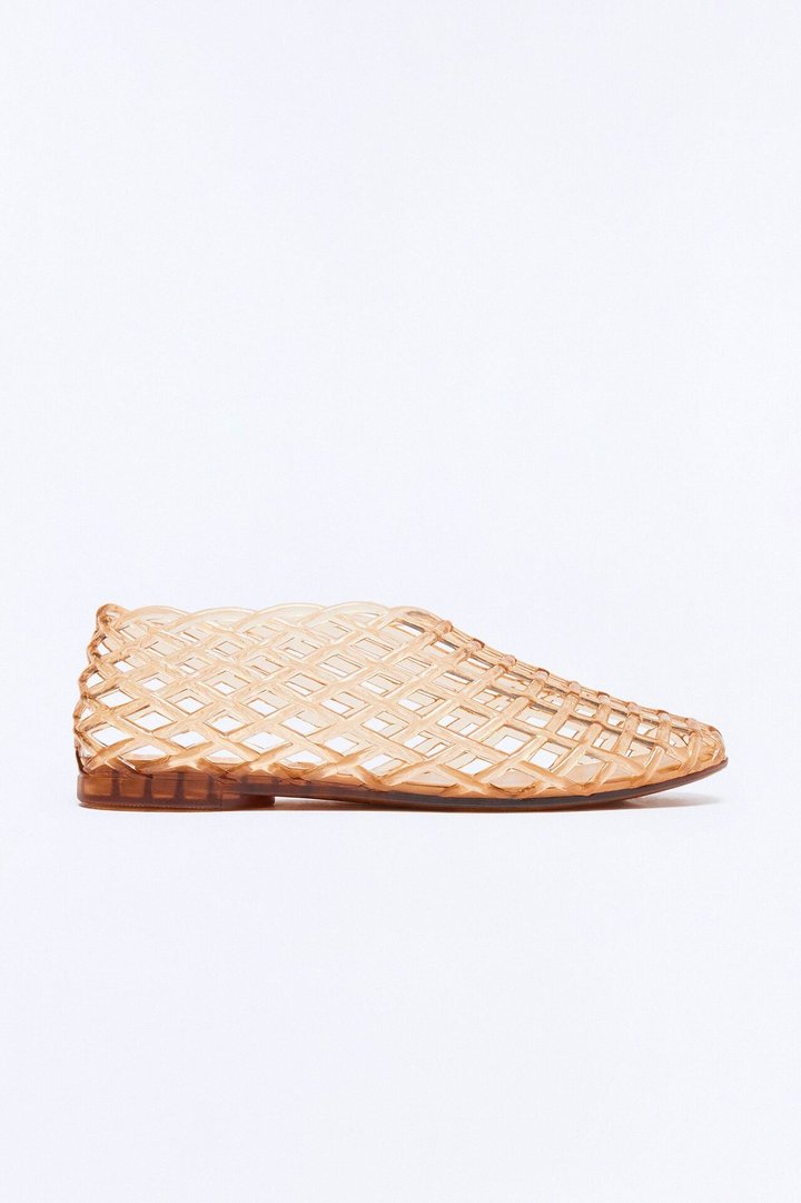 Annalise Jelly Mesh Flats - Tan