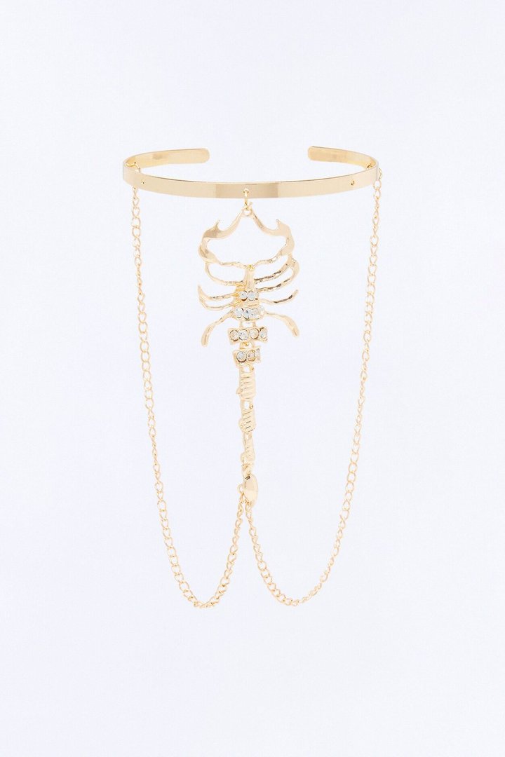 Don't Get Too Close Scorpion Arm Cuff - Gold