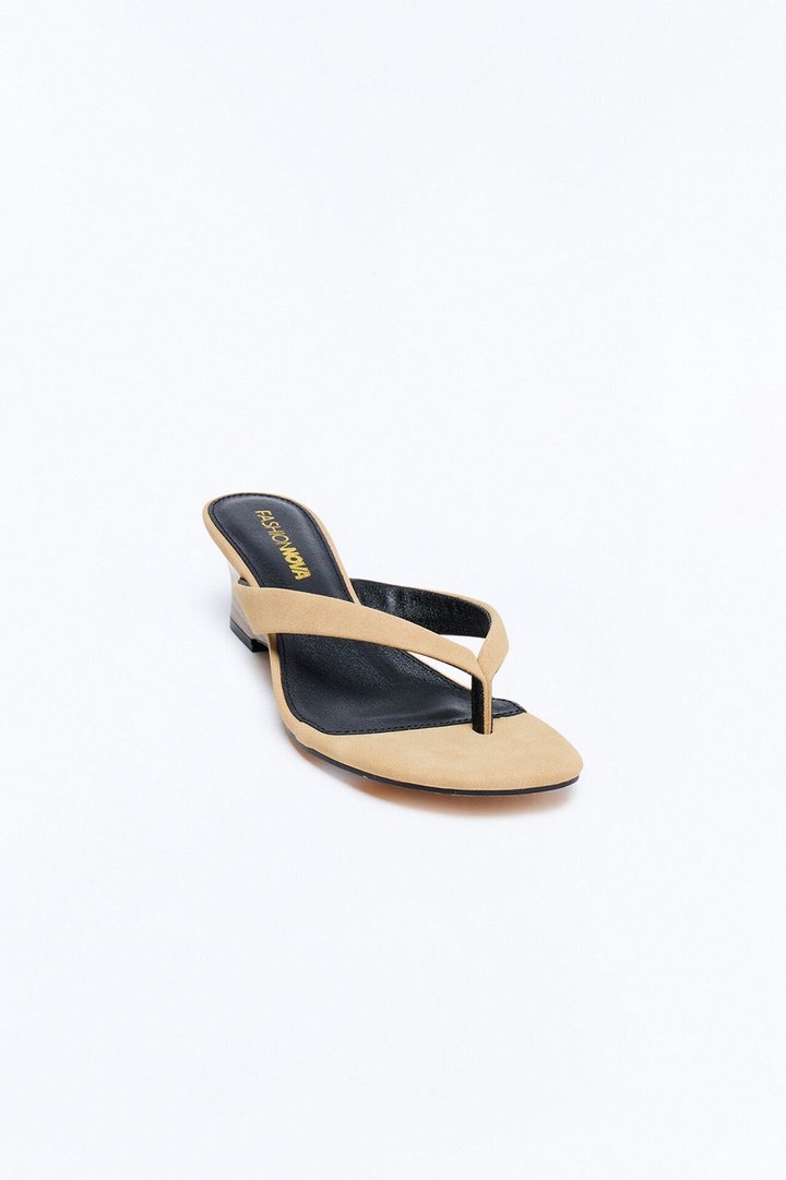 Zoe Thong Wedges - Taupe