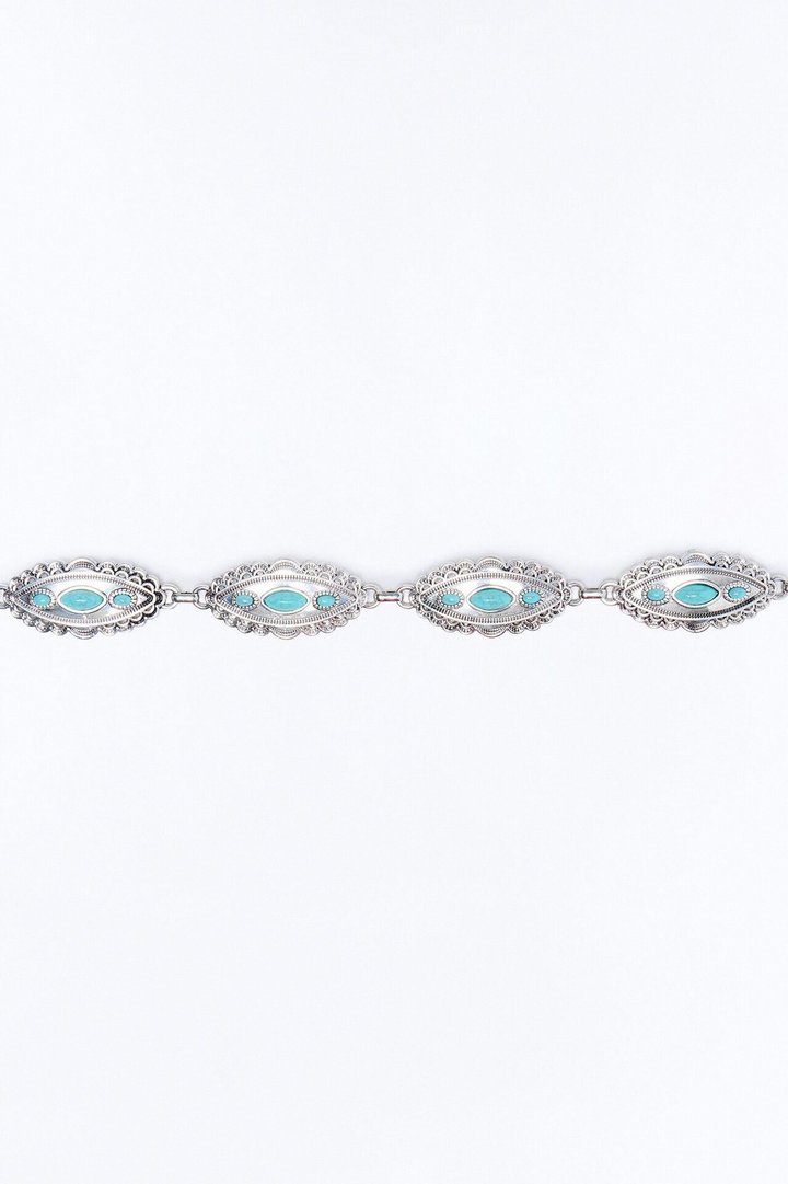 Endless Waves Chain Belt - Turquoise