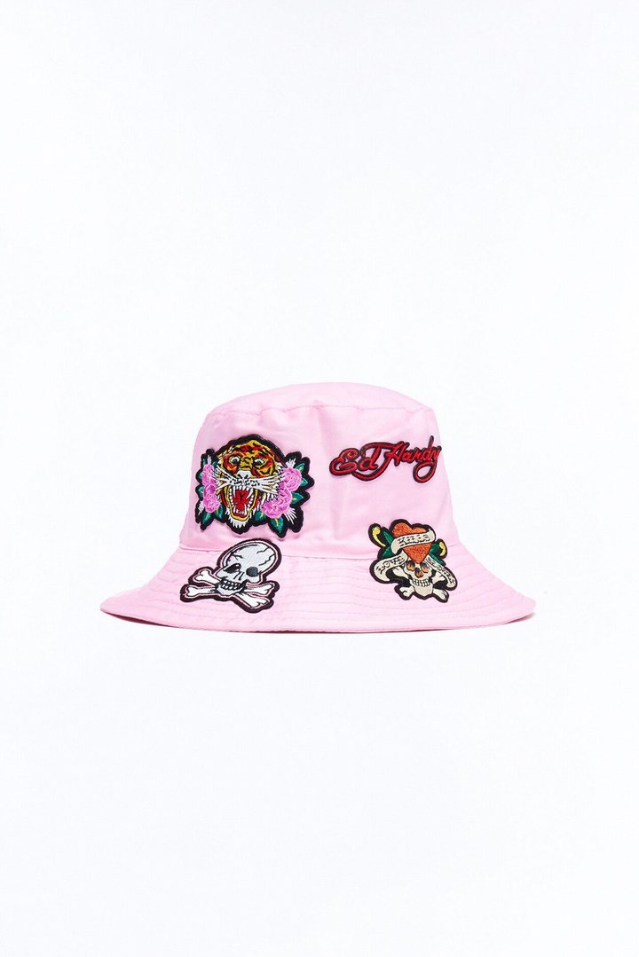 Tiger's Heart Ed Hardy Bucket Hat - Pink/combo