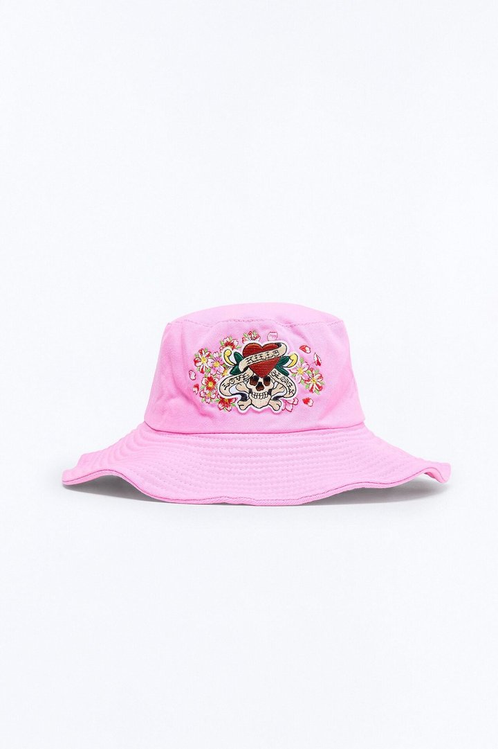 Love Kills Ed Hardy Bucket Hat - Pink/combo