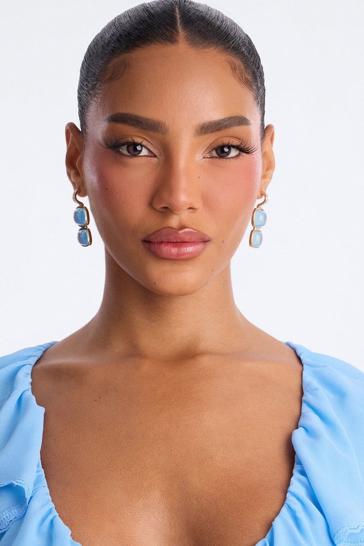 Ocean Jewels Drop Earrings - Gold/Blue