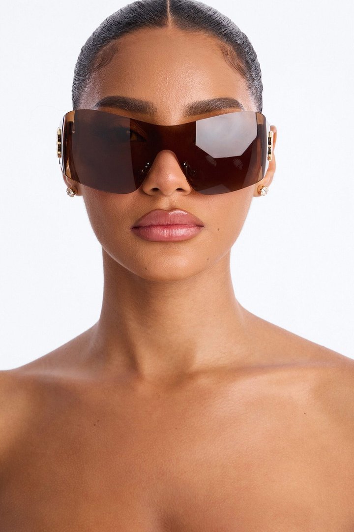 Hot Shot Shield Sunglasses - Brown