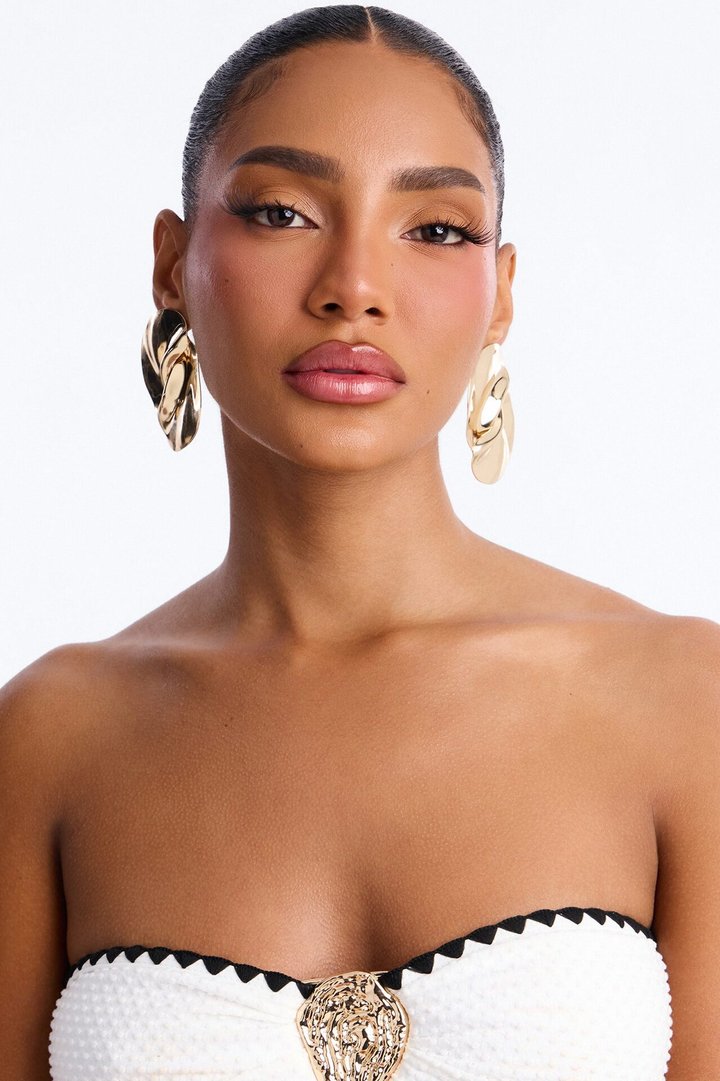 Winding Down Drop Earrings - Gold