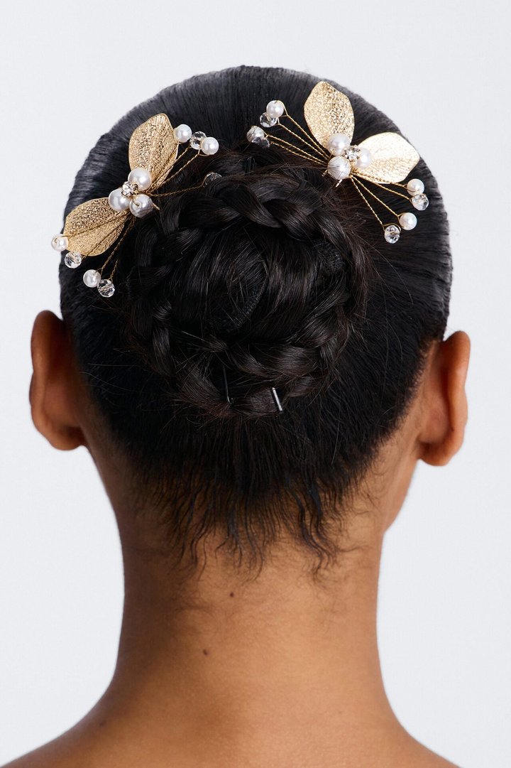 Holding Together 2 Piece Hair Set - Gold