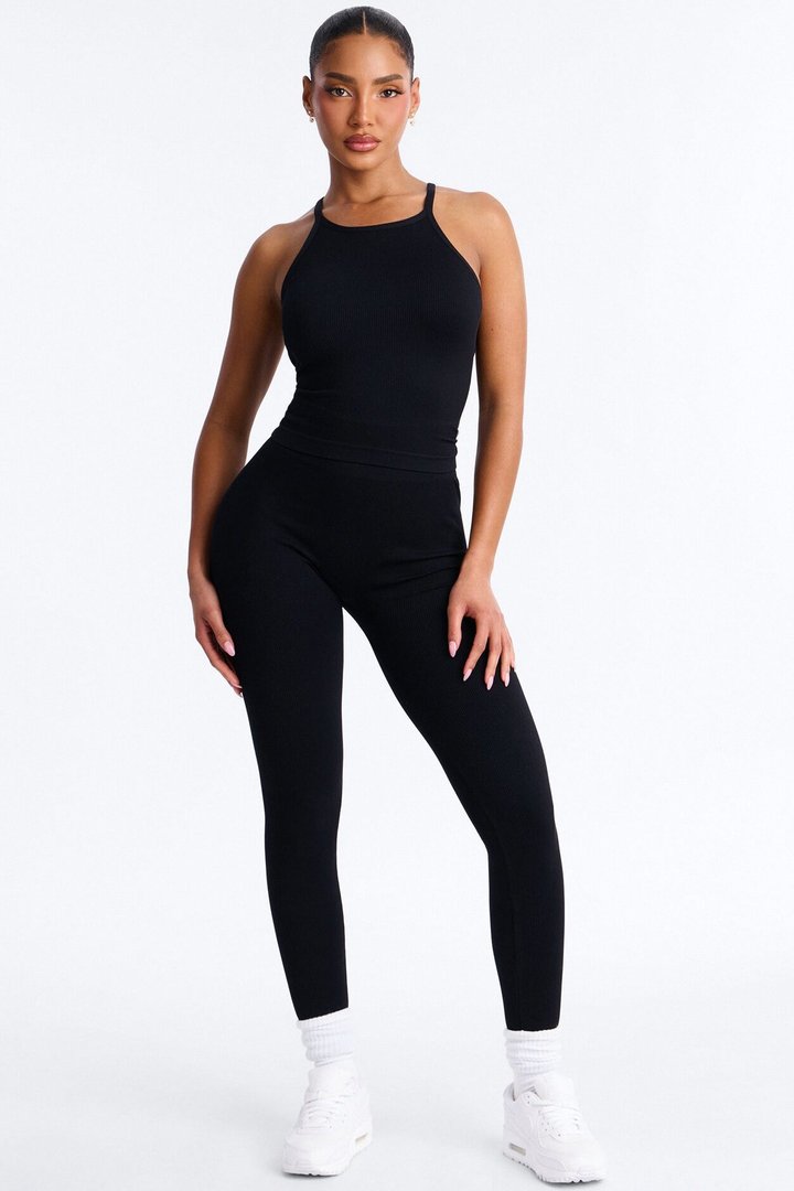 Empowered Performance Seamless Legging Set - Black