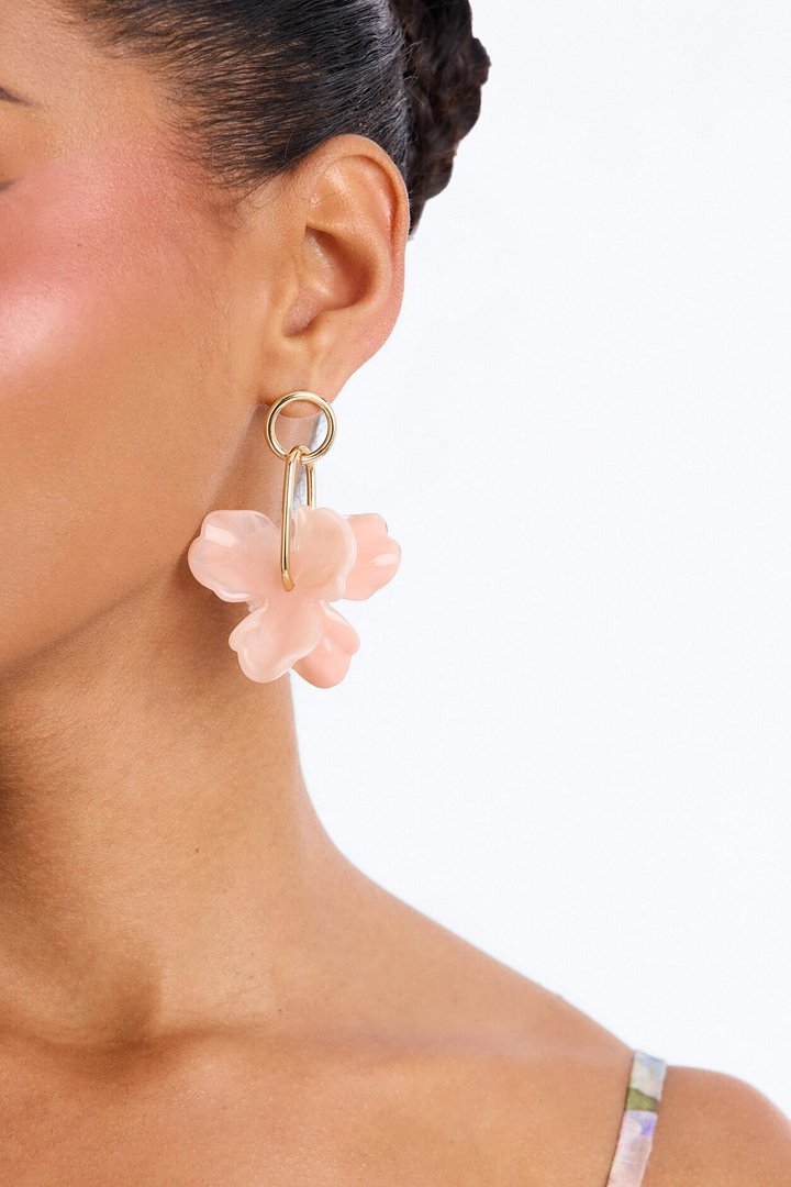 Wildflower Haven Drop Earrings - Pink/combo